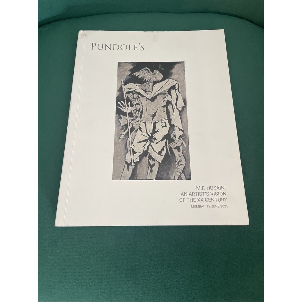 M.F. HUSAIN: Vision of the XX Century Pundole's 2025 Auction Catalog - RARE OPCE
